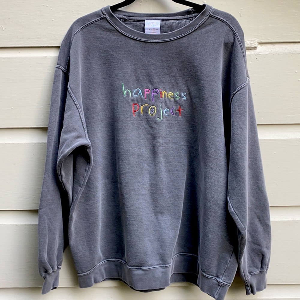 Happiness Project gray sweatshirt size XL
